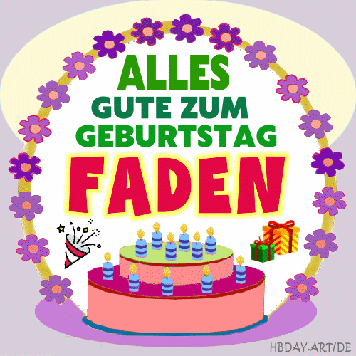 Alles gute zum geburtstag Faden