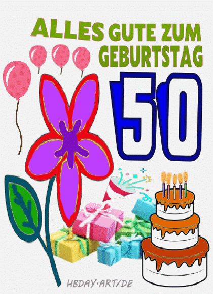 50 Jahre Geburtstagsgrußkarte