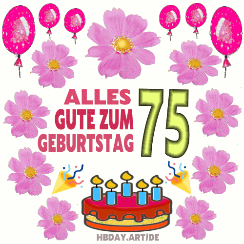 75 Jahre Geburtstagsgrußkarte, geburtstagskarte 75