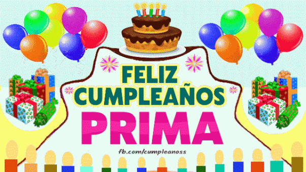 Feliz Cumpleaños Prima imágenes gif