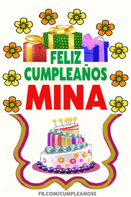 Feliz Cumpleaños Mina imágenes gif
