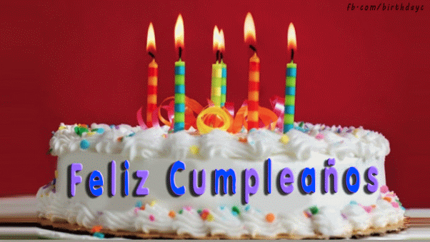 gif de cumpleaños con velas de pastel