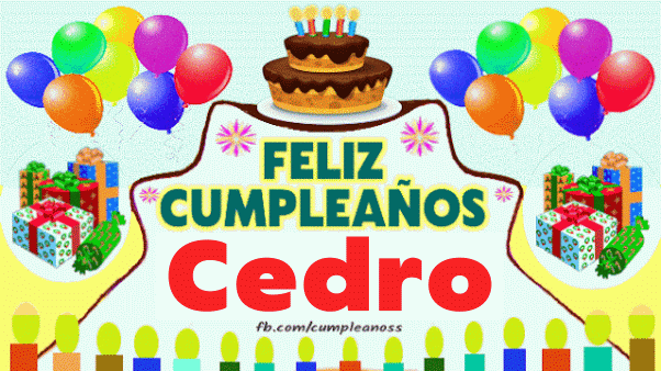 Feliz cumpleaños Cedro gif