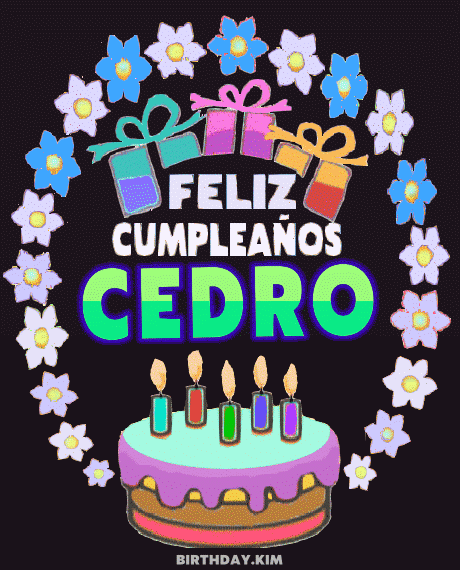 Feliz cumpleaños Cedro gif