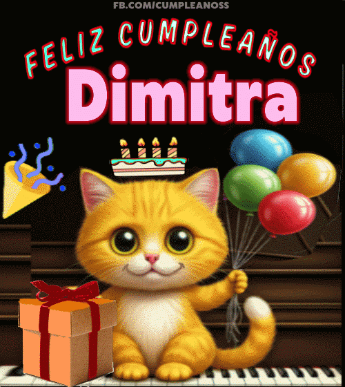 Feliz Cumpleaños Dimitra gif