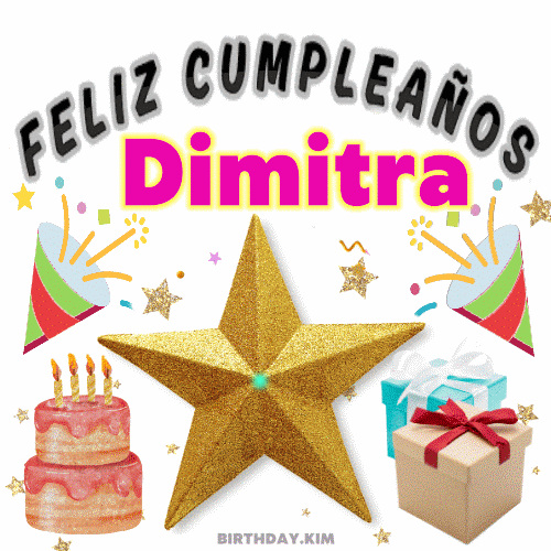 Feliz Cumpleaños Dimitra gif