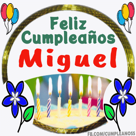 Feliz Cumpleaños Miguel gif