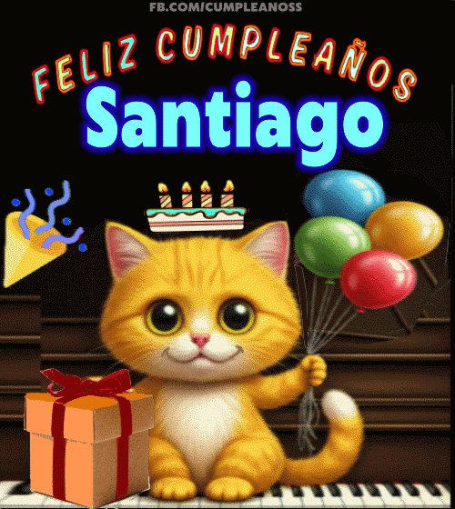 Feliz Cumpleaños Santiago giF