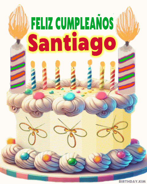 Feliz Cumpleaños Santiago giF
