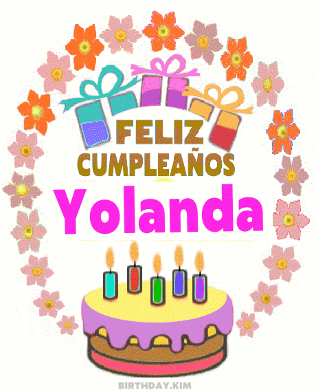 Feliz Cumpleaños Yolanda imágenes gif