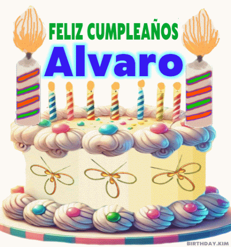 Feliz Cumpleaños Alvaro imágenes gif