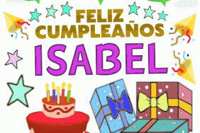 Feliz Cumpleaños ISABEL imágenes gif