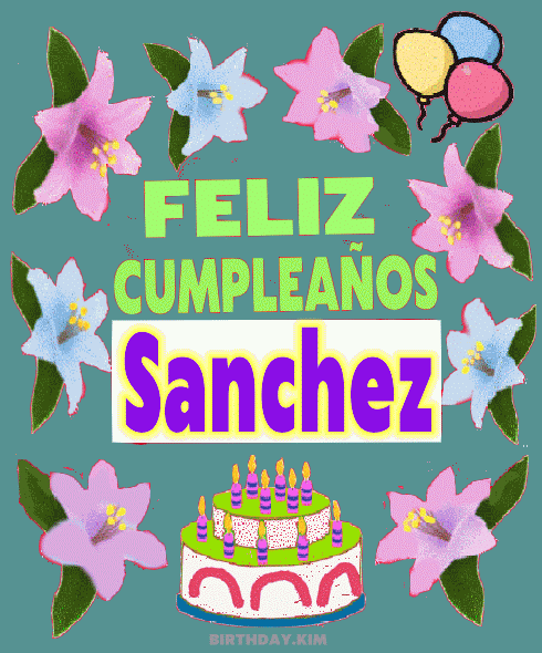 Feliz Cumpleaños Sanchez Gif