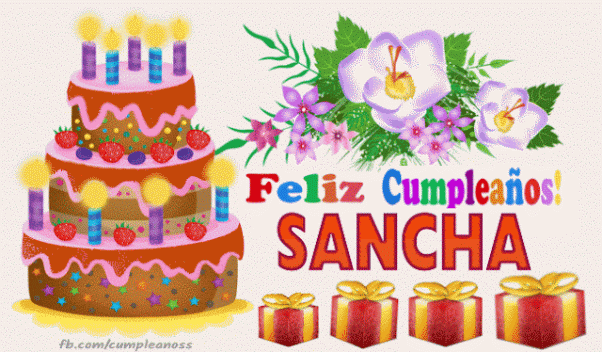 Feliz Cumpleaños Sancha Gif