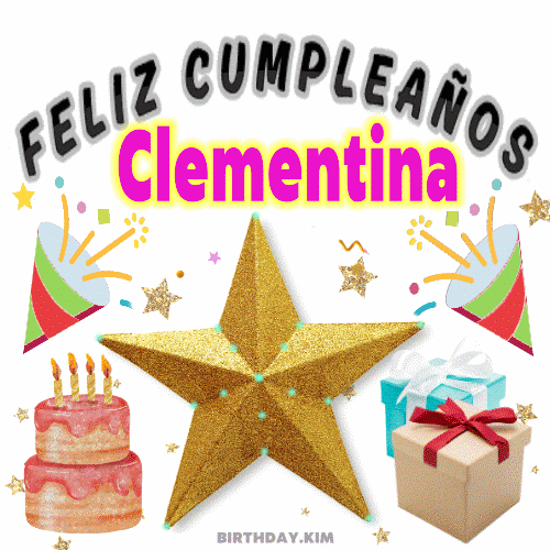 Feliz Cumpleaños Clementina gif