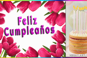 feliz cumpleaños rosas gif