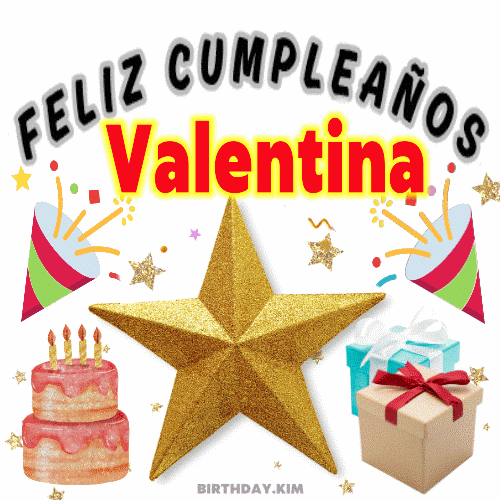 Feliz Cumpleaños Valentina gif