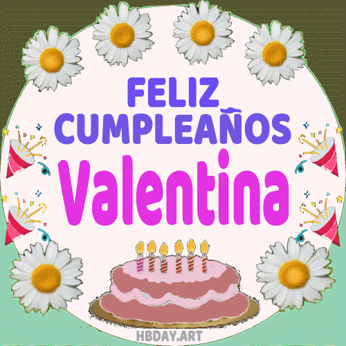 Feliz cumpleanos Valentina gif