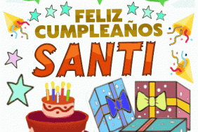 Feliz Cumpleaños Santi imágenes gif