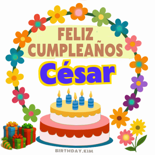 Feliz Cumpleaños César Gif