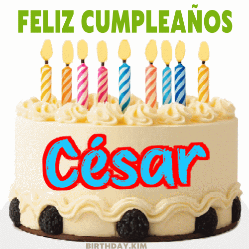 Feliz Cumpleaños César Gif
