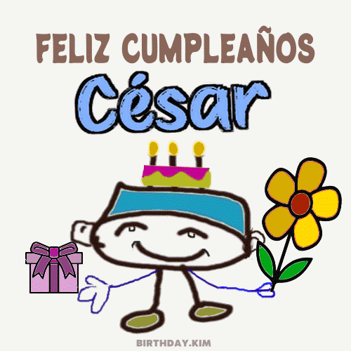 Feliz Cumpleaños César Gif