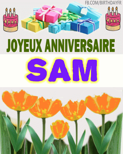 Joyeux Anniversaire Sam