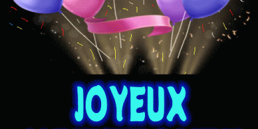 gif de voeux d'anniversaire, ballons