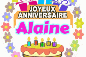 Joyeux Anniversaire Alaine gif