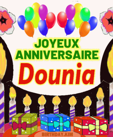 Joyeux Anniversaire Dounia gif