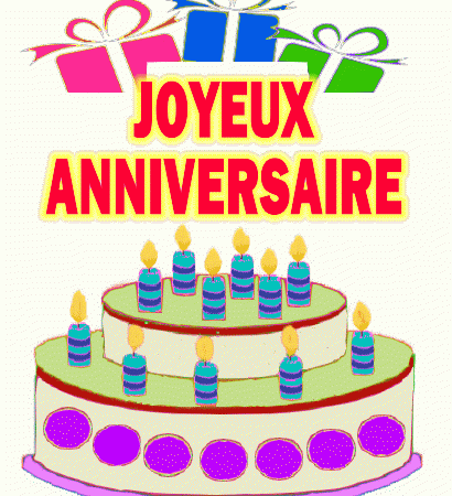 Joyeux Anniversaire Gâteau GIF