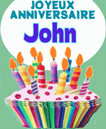 Joyeux Anniversaire John gif image