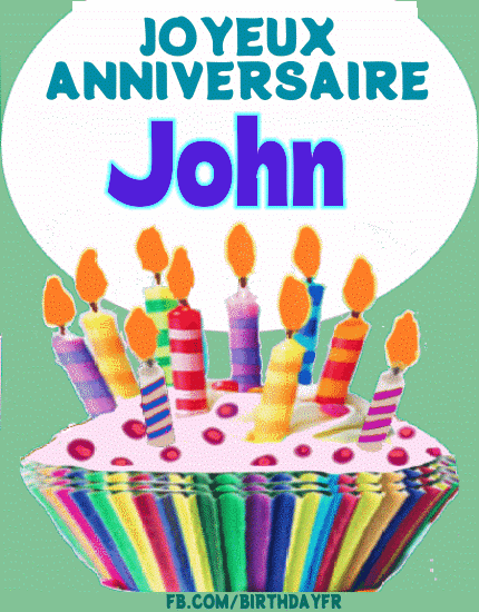 Joyeux Anniversaire John gif image