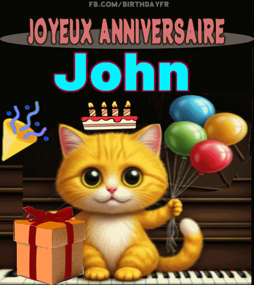 Joyeux Anniversaire John gif image
