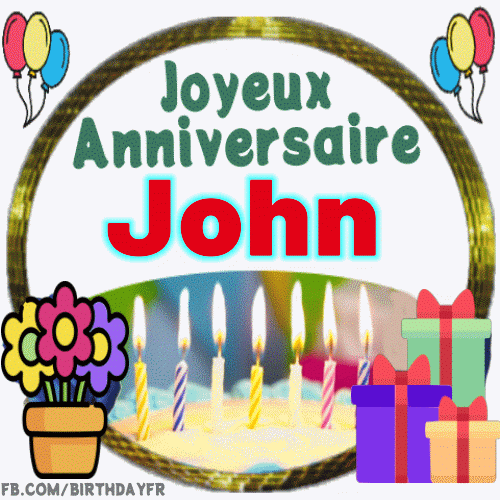 Joyeux Anniversaire John gif image