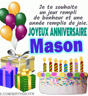 Joyeux anniversaire Mason gif image