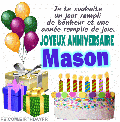 Joyeux anniversaire Mason gif image