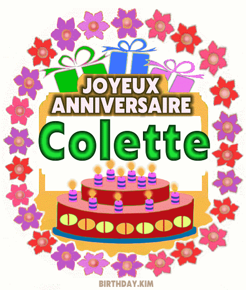 Joyeux Anniversaire Colette gif