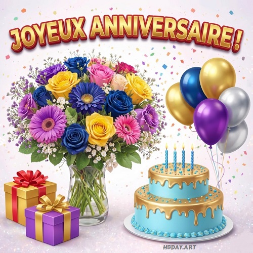 Joyeux anniversaire card