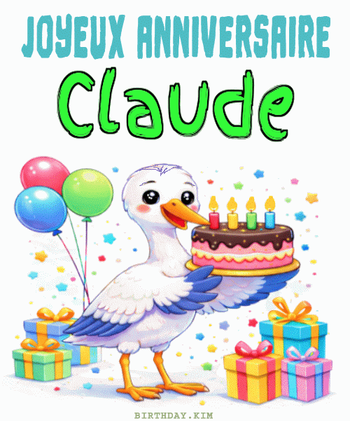 Joyeux Anniversaire Claude Gif