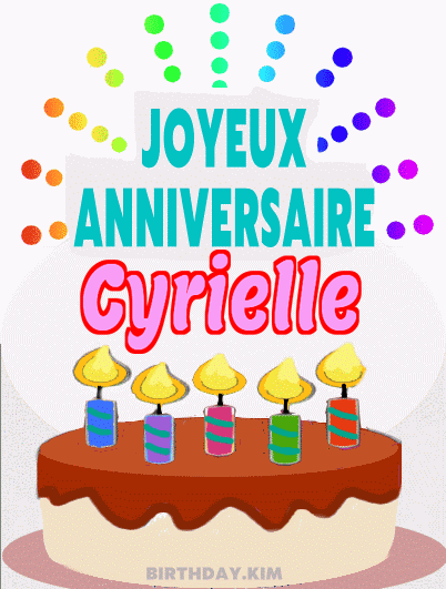 Joyeux Anniversaire Cyrielle Gif