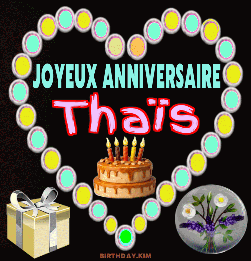 Joyeux Anniversaire Thaïs Gif