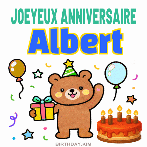 GIF joyeux anniversaire Albert