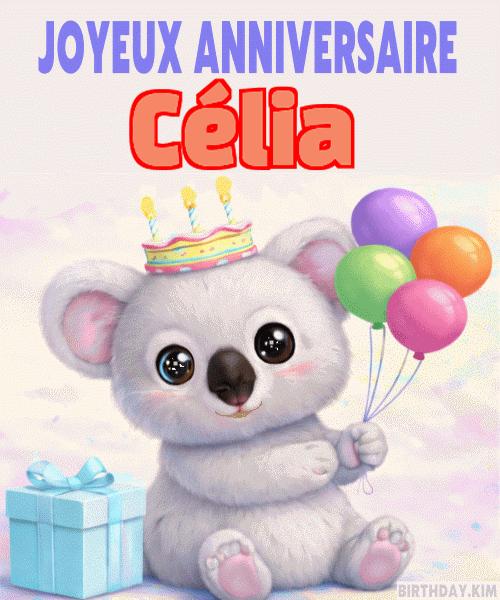 Joyeux Anniversaire Célia gif