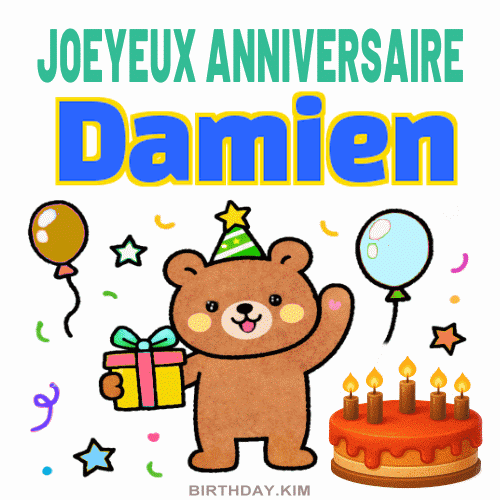 GIF joyeux anniversaire Damien