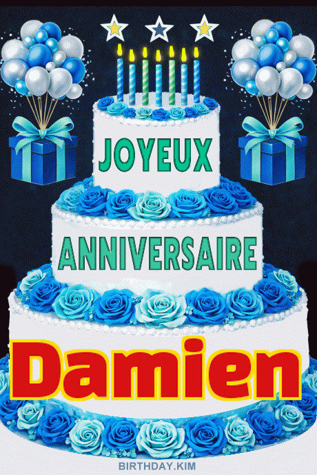 GIF joyeux anniversaire Damien