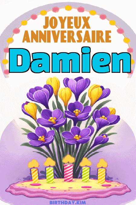 GIF joyeux anniversaire Damien
