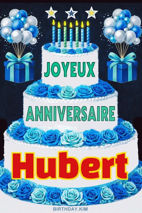 GIF joyeux anniversaire Hubert