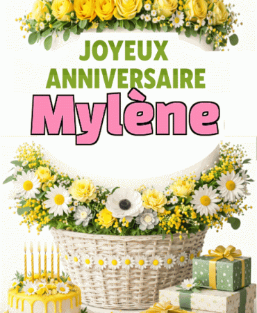 Joyeux Anniversaire Mylène gif