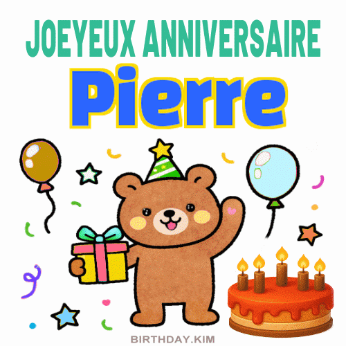 GIF joyeux anniversaire Pierre